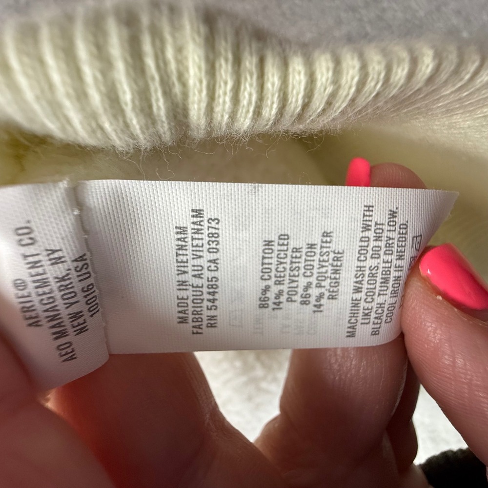 Aerie Womens Butter Yellow Quarter Zip Fleece Sweatshirt Pullover Size M - Picture 5 of 6